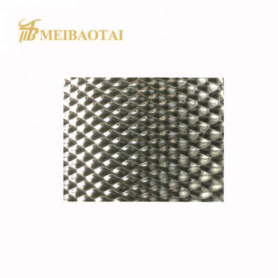 1.0mm Thickness Embossed Stainless Steel Sheet Gold Mirror Stamp Finished Slit Edge