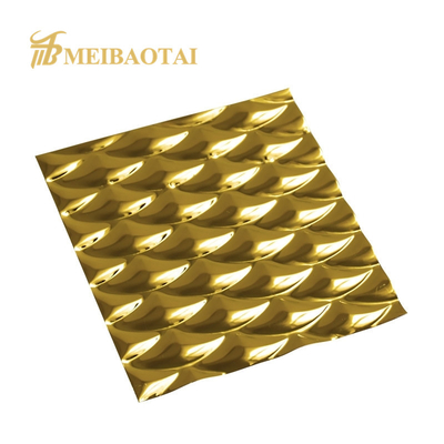Golden Black Polished Embossed Stainless Steel Sheet Popular Pattern