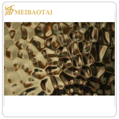 Gold Rose Color Plating Embossed Stainless Steel Sheet Metal 4x8