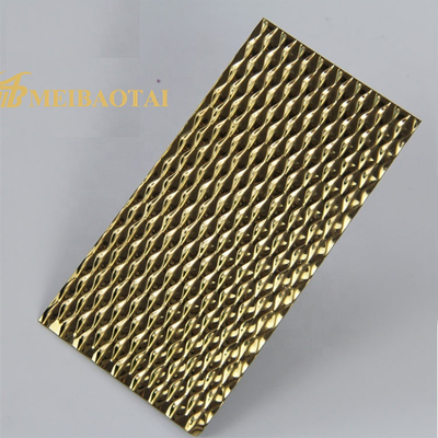 Gold Mirror Stamped 304 201 Stainless Steel Metal Plate