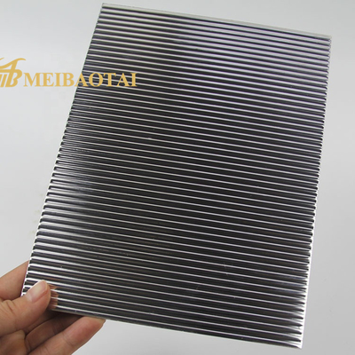 Silver Gold Rose Color Plating Embossed Polished Stainless Steel Plate
