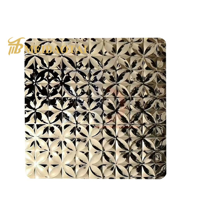 SS304 0.65MM Embossed Stamped Stainless Steel Sheet with Double PVC Film