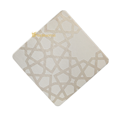 Mirror Etched Decorative Stainless Steel Sheet 4*8FT Pvd Color Coating