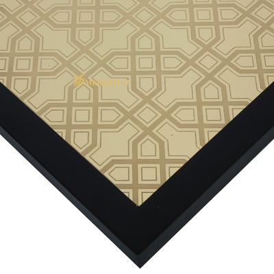 3048mm Gold Mirror Etched Stainless Steel Sheet Decorative Elevator Cabinet