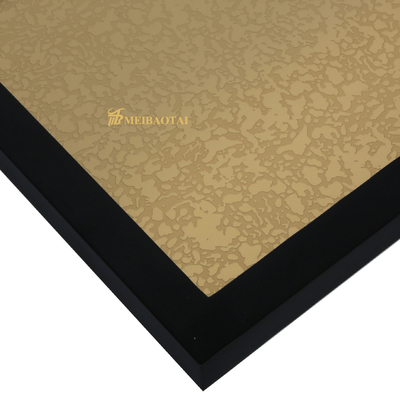 3048mm Gold Mirror Etched Stainless Steel Sheet Decorative Elevator Cabinet