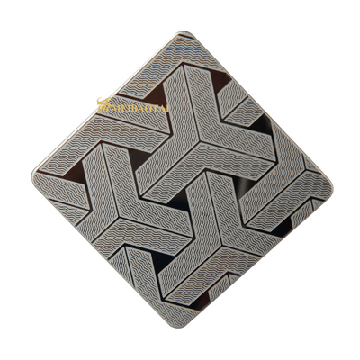 Pvd Purple Polish Etched Stainless Steel Sheet With Novancel Film