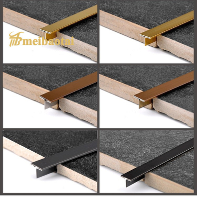 Antique 10mm Stainless Steel Tile Trim GB Standard With 80 Micron PVC Film
