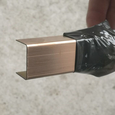 U Slot Stainless Steel Tile Trim 0.75mm Thickness Decorate Wall Edge