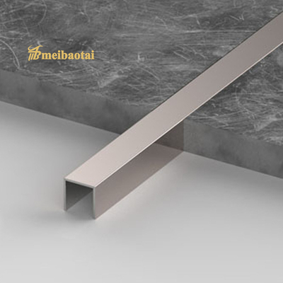 Decorative U Slot Stainless Steel Tile Trim 201 304 Mirror Finished