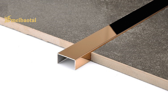 PVD Stainless Steel Peel And Stick Decorative Wall Tile Trim u channel U15mm