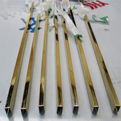 U Slot Stainless Steel Tile Trim 0.75mm Thickness Decorate Wall Edge
