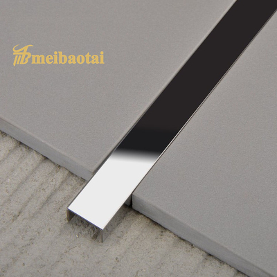 PVD Brushed Stainless Steel Tile Trim U10 , JIS Stainless Tile Edge Trim