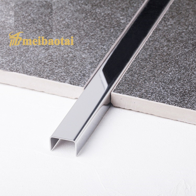 Silver Polished U Shape Stainless Steel Profile Wall Paneling