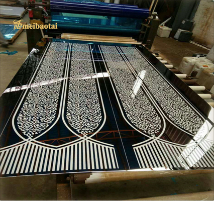 SS304 Elevator Stainless Steel Sheet Etched Pvd Color Coating 1219x2438mm