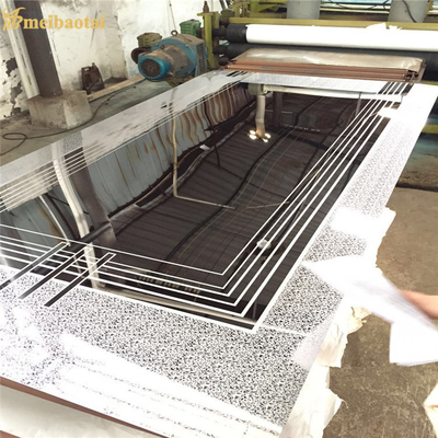 Mirror Etched Stainless Steel Elevator Door Sheet Customized Patterns