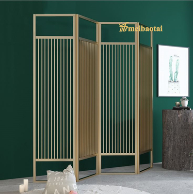 Ss304 201 Stainless Steel Gold Hairline Room Divider Decoration Wall Hotel Cup