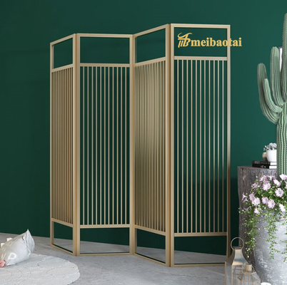 Gold SS201 Steel Frame Room Divider EN Standard PVD Coating