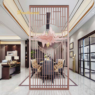 8mm Thickness Stainless Steel Room Divider Gold Hailrine Decoration Home Living Room