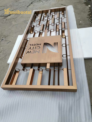 Pvd Color Mirror Finish Stainless Steel Room Divider Hotel Decoration