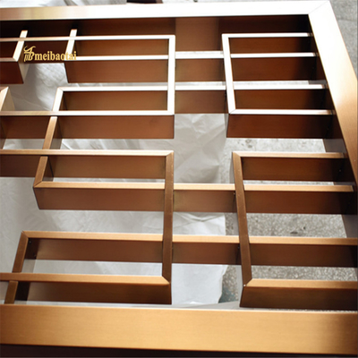 Checkered Shape Partition Stainless Steel Room Divider Hotel Decoration