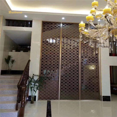 Laser Cutting Aluminum 8mm Thickness Room Divider Metal Partition