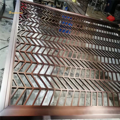 Laser Cutting Aluminum 8mm Thickness Room Divider Metal Partition