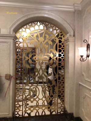 Bronze Color Customize Metal Room Dividers Partitions Decorative For Hotel