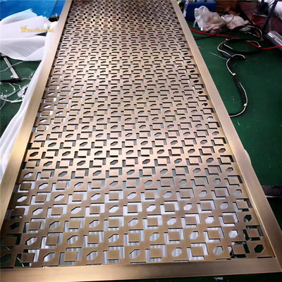 PVD Gold Black Coated Stainless Steel Aluminum Room Partition Custom Size