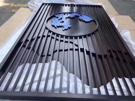 Black Pvd Color Stainless Steel Room Divider For Construction