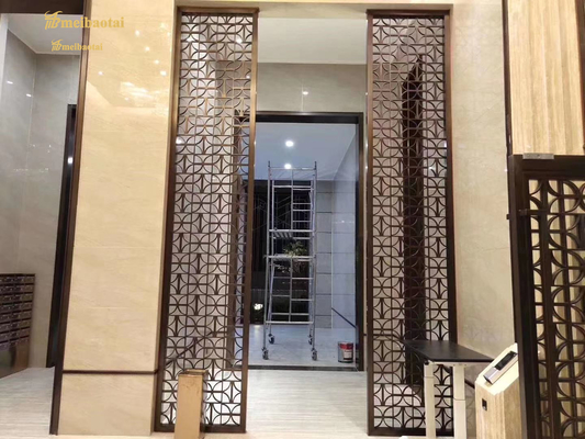 Customize Art Screen SS Metal Room Dividers Partitions Decorative For Hotel