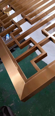 201 304 Stainless Steel Room Checkered Shape Divider Hotel Decoration