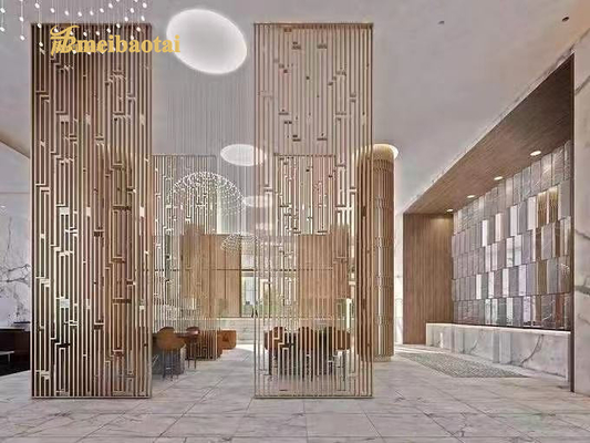 Customize Art Screen SS Metal Room Dividers Partitions Decorative For Hotel
