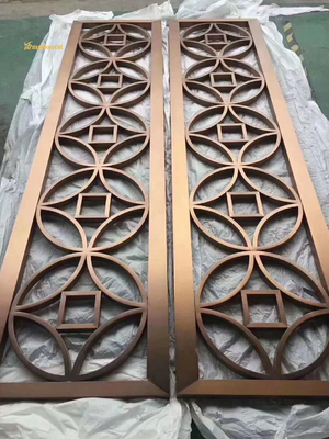 304 Champagne Mirror Stainless Steel Room Divider Hotel Decoration
