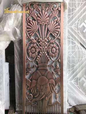 Hollow Laser Stainless Steel Room Divider Decoration Screen