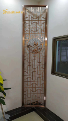Customized design Rose Gold Hailrine Stainless Steel Room Divider Decoration Wall