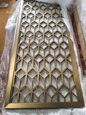 Gold Mirror Stainless Steel Room Divider Hotel Decoration Arbitrary Width