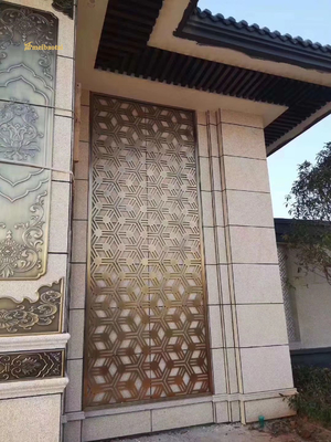 Customized design Rose Gold Hailrine Stainless Steel Room Divider Decoration Wall
