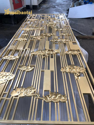 Gold Mirror Stainless Steel Room Divider 0.3-3.0mm Thickness