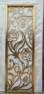 Gold Mirror Stainless Steel Room Divider 0.3-3.0mm Thickness