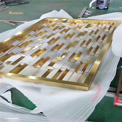1x2.5meter Stainless Steel Room Divider Decoration for Wall / Hotel / Dining Room