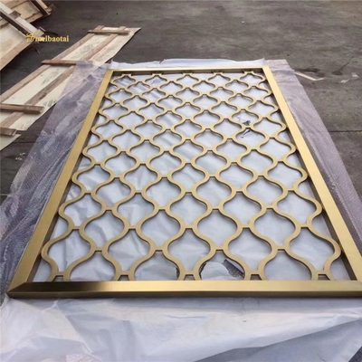 Decoration Metal Screen Laser Cut Room Divider Stainless Steel In Dining Room
