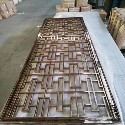 201 304 MBT Bronze Copper Stainless Steel Room Divider Slit Edge