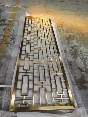 Customized Design Decorative Metal Screen Laser Cut Room Divider In Dining Room