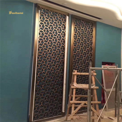 Brown Color Customized Size Popular Style Metal Room Divider