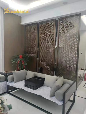 201 304 Color Hairline Stainless Steel Room Divider Hotel Decoration