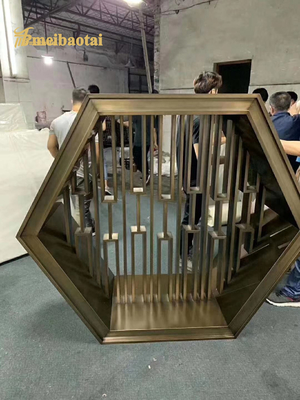 PVD Color Coating Customized Size Popular Metal Room Divider