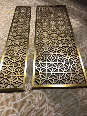 Mirror Hairline Stainless Steel Room Divider Mill Edge Customizable Size