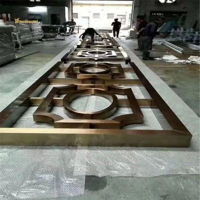 201 304 Stainless Steel Room Divider Hotel Decoration Customizable Size