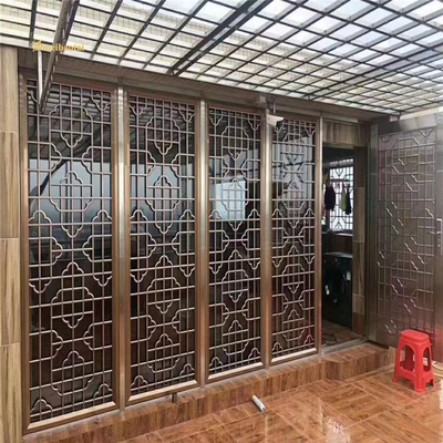 Laser Cutting Aluminum 8mm Thickness Room Divider Metal Partition