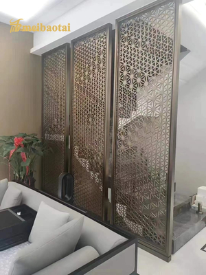 MBT Color Hairline Stainless Steel Room Divider Hotel Decoration